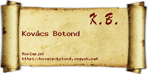 Kovács Botond névjegykártya