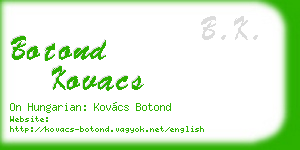 botond kovacs business card
